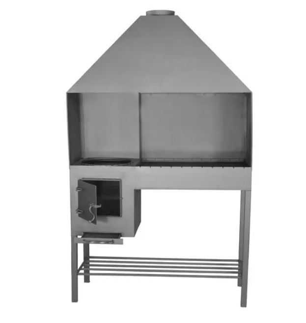 Профессиональный мангал с печкой 1250x450