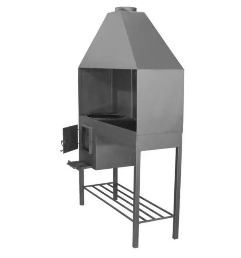 Профессиональный мангал с печкой 1250x450