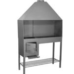 Профессиональный мангал с печкой 1250x450