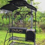 Кованый мангал Уютный с печкой