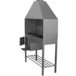 Профессиональный мангал с печкой 1250x450